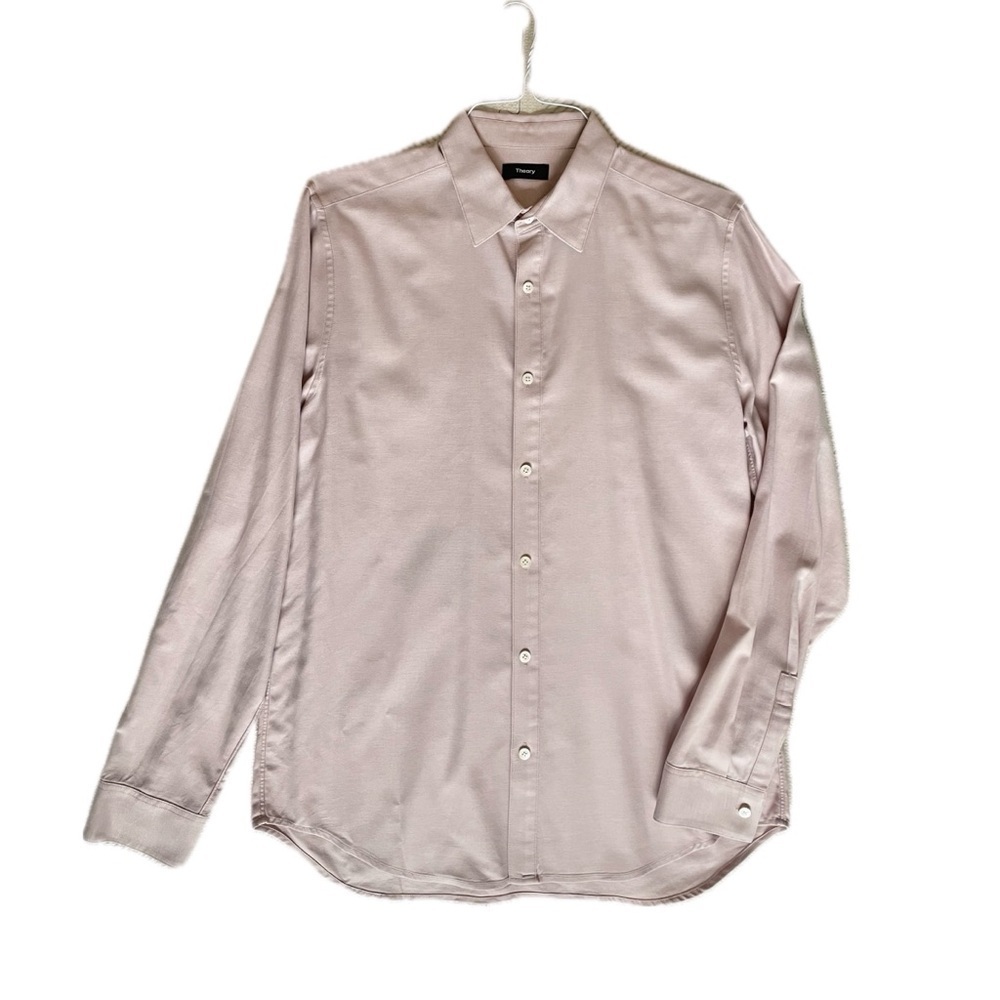 Theory Men’s Cotton Oxford Dress Shirt - Pink, Size L